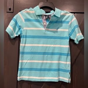 Blue Nautica Shirt Size L 14-16 (see small stains on back)
